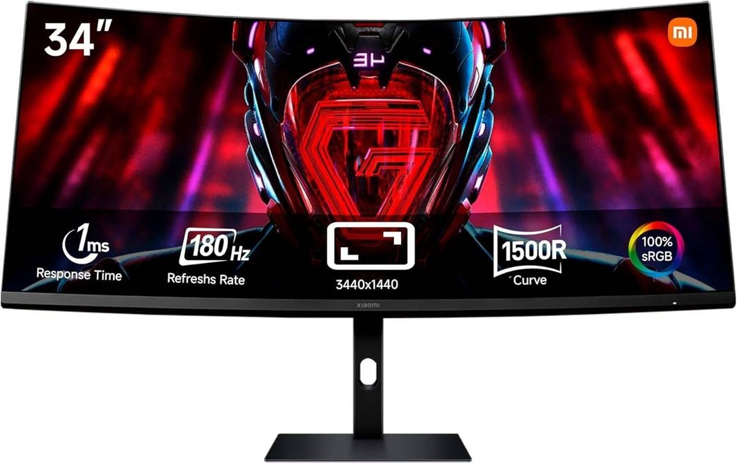 Monitor Gamer Curvo Xiaomi G34WQi, 1500R, 34" WQHD, 180Hz, DP x2, HDMI x2, FreeSync Premium-0