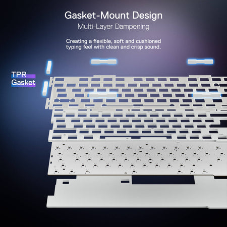Teclado Gamer Inalámbrico Redragon K673 Pro, 81 Teclas, 75%, Switch Red, BT, Blanco y Negro-5