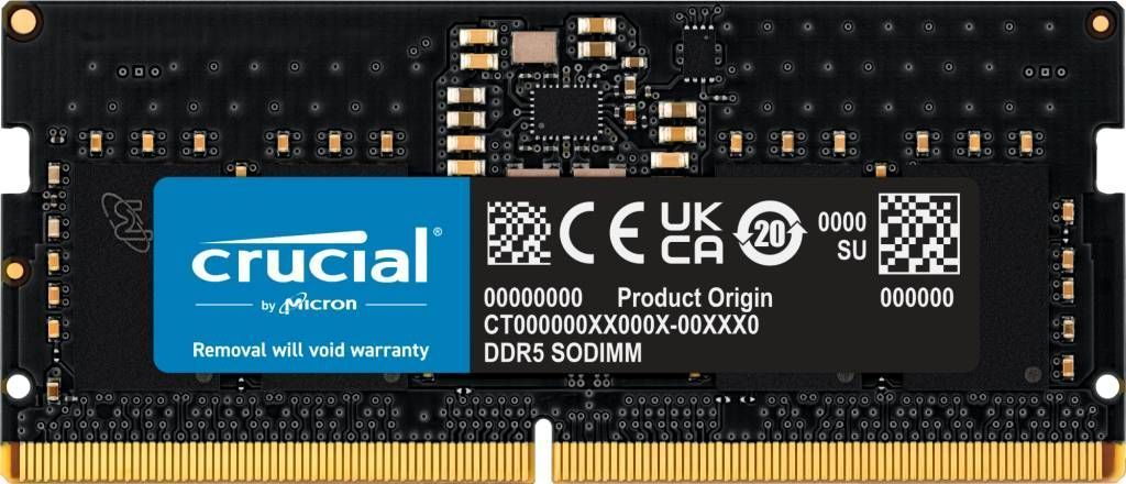 Memoria Ram Crucial DDR5 8GB 4800MHz, SO-DIMM, CL40, 1.1V Crucial