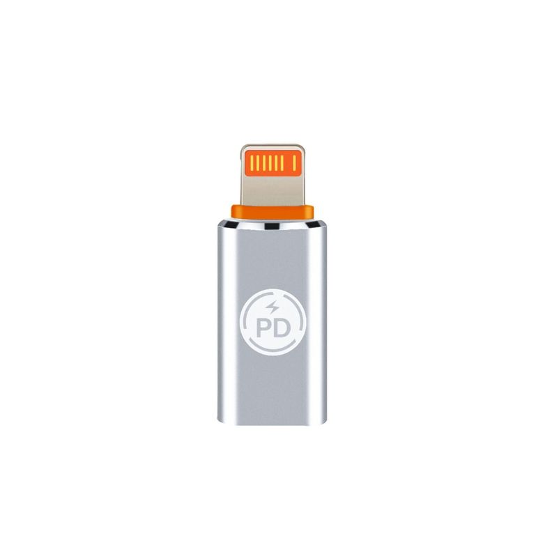 Adaptador OTG Motomo, USB-C a Lightning, 27W, Plateado-1