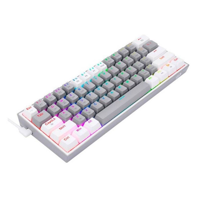 Teclado Mecánico Gamer Redragon Fizz Pro, Wireless, 60%, Switch Redragon Red, Español, Grey/White-2
