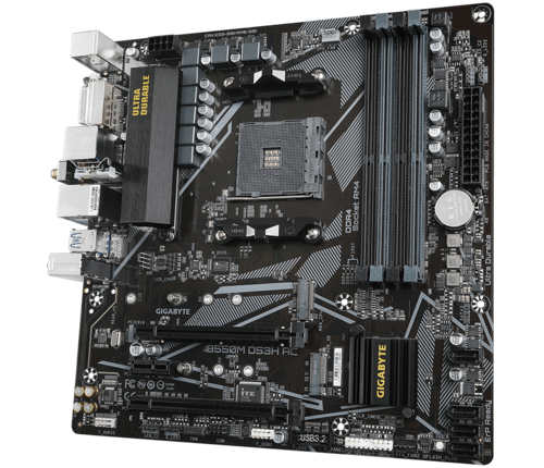 Placa Madre Gigabyte B550M DS3H AC, Socket AM4, M.2, RGB Fusion 2.0, microATX-3