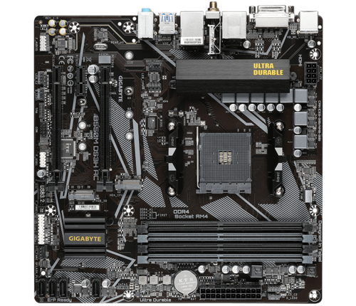 Placa Madre Gigabyte B550M DS3H AC, Socket AM4, M.2, RGB Fusion 2.0, microATX-1