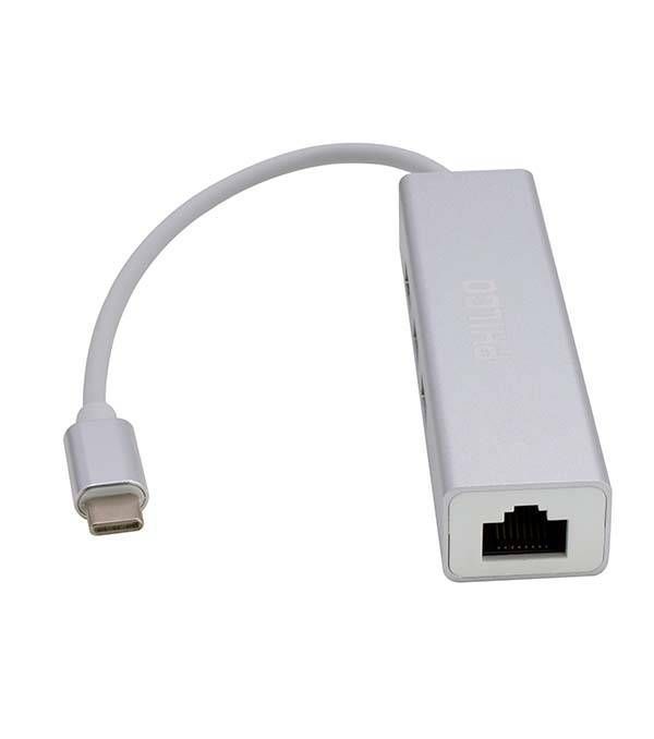 Hub USB-C Philco, 3 Puertos USB 3.0, Puerto RJ45-1