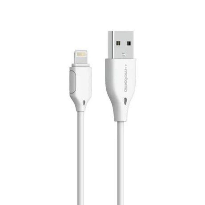 Cable USB a Lightning Motomo, Alta Velocidad 2.4A, 3 Metros, Color Blanco-1