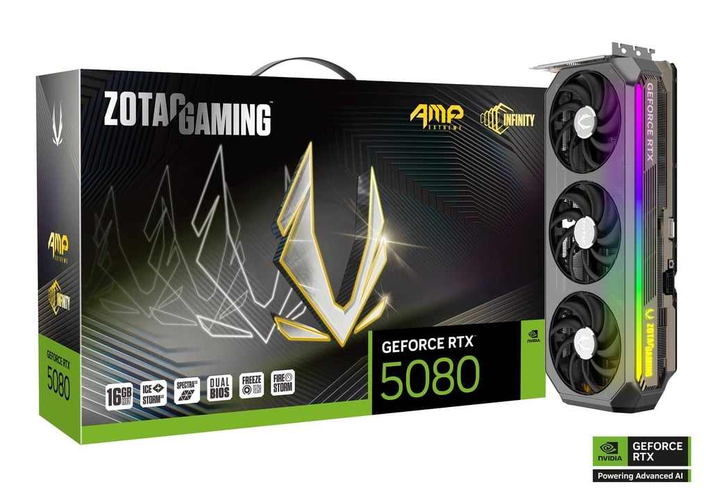 Tarjeta de Video ZOTAC GAMING Nvidia GeForce RTX 5080 AMP Extreme INFINITY, 16GB GDDR7, 256-bit-0