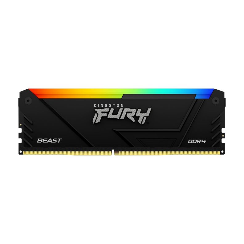 Memoria RAM Kingston Fury Beast RGB, DDR4, 8GB 3200MT/s, Intel XMP 2.0, AMD-0