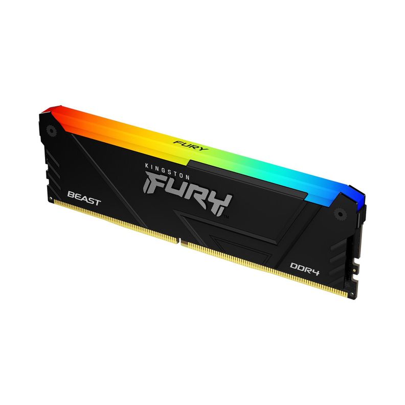 Memoria RAM Kingston Fury Beast RGB, DDR4, 8GB 3200MT/s, Intel XMP 2.0, AMD-1