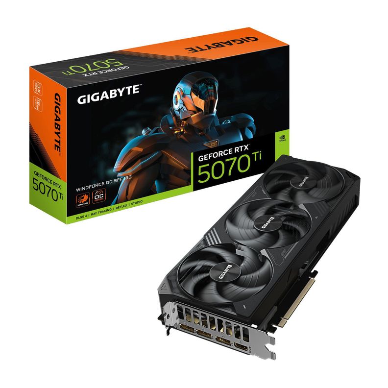 Tarjeta de Video GIGABYTE Nvidia GeForce RTX 5070 Ti WINDFORCE OC SFF, 16GB GDDR7, 256-bit-0