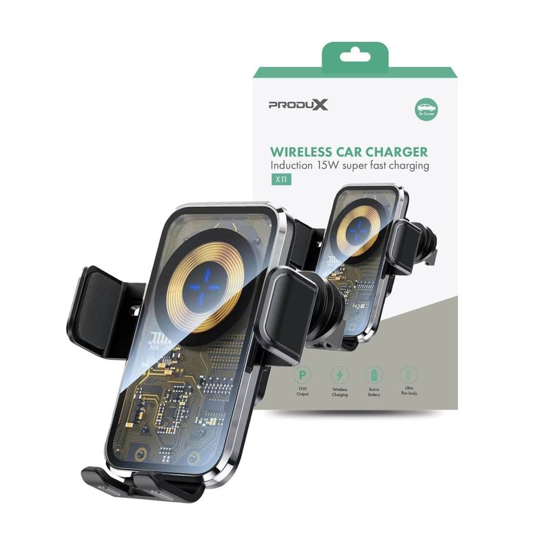 Soporte de Teléfono para Auto con Carga Inalámbrica Motomo X11, Carga Rápida 15W-0