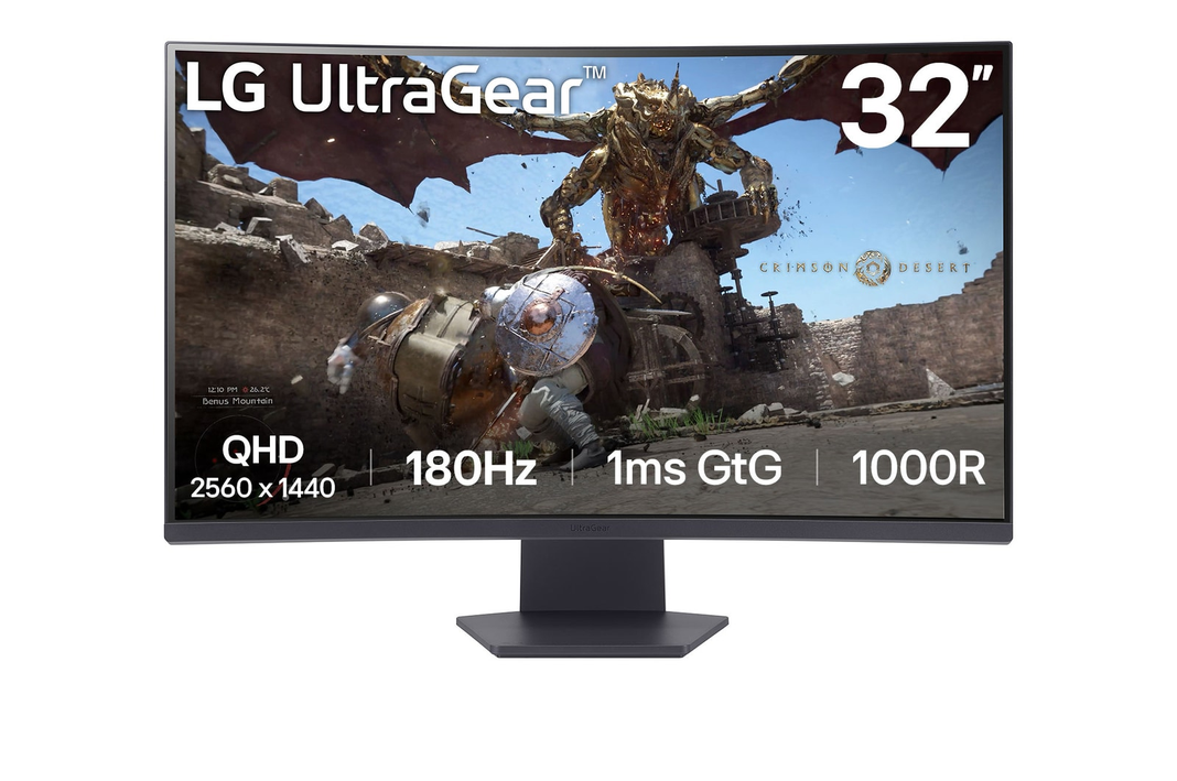 Monitor Gamer LG Ultragear Curvo, 32" QHD, 180hz, 1ms, Panel VA, AMD FreeSync, HDR 10-0