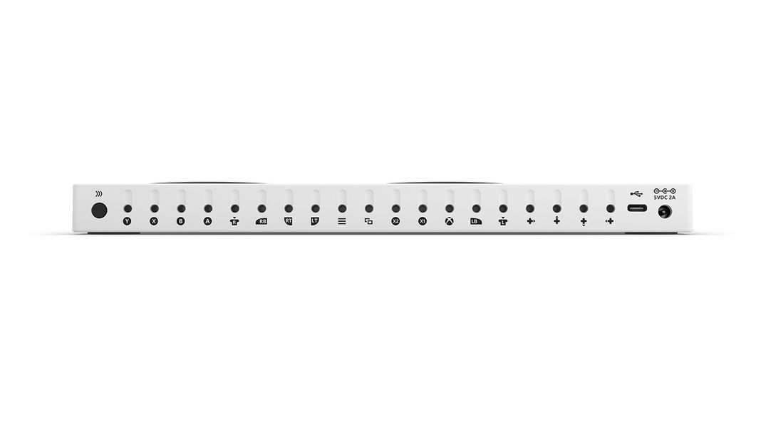 Control Adaptativo Microsoft Xbox One, Inalámbrico, Bluetooth, USB-C, 19 Puertos 3,5 mm, Blanco-1