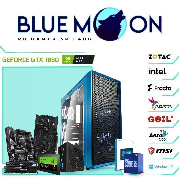 PC Gamer SP Labs Blue Moon, GTX 1660 i5-10400 W10H-2