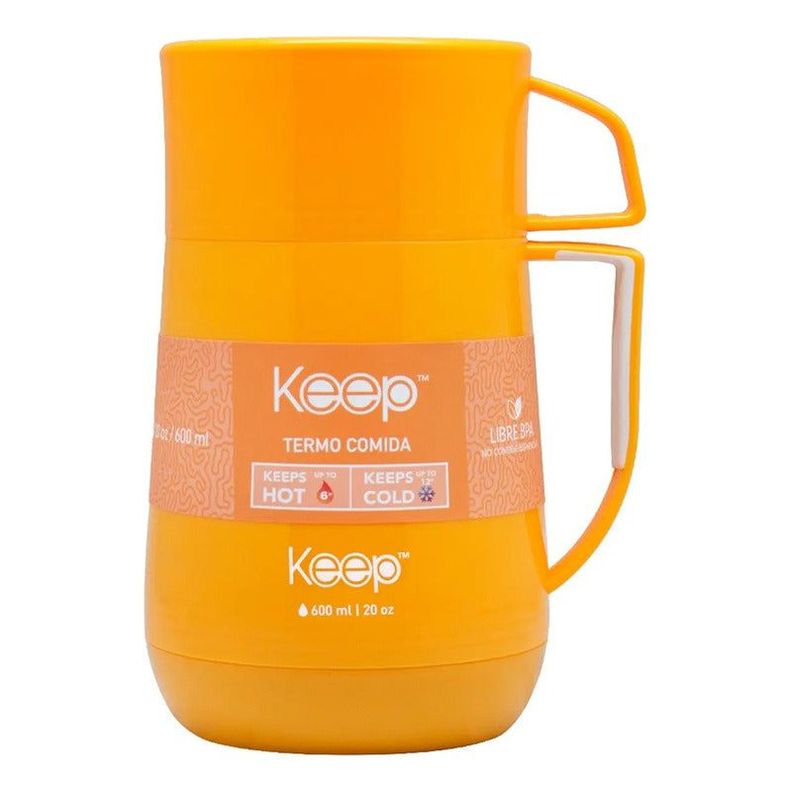      Termo De Comida/líquido 600ml Keep color amarillo-0