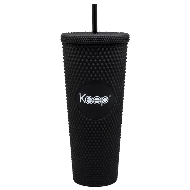 Vaso Para Café Bebidas + Bombilla Keep 710cc Tipo Starbucks Color Negro-0