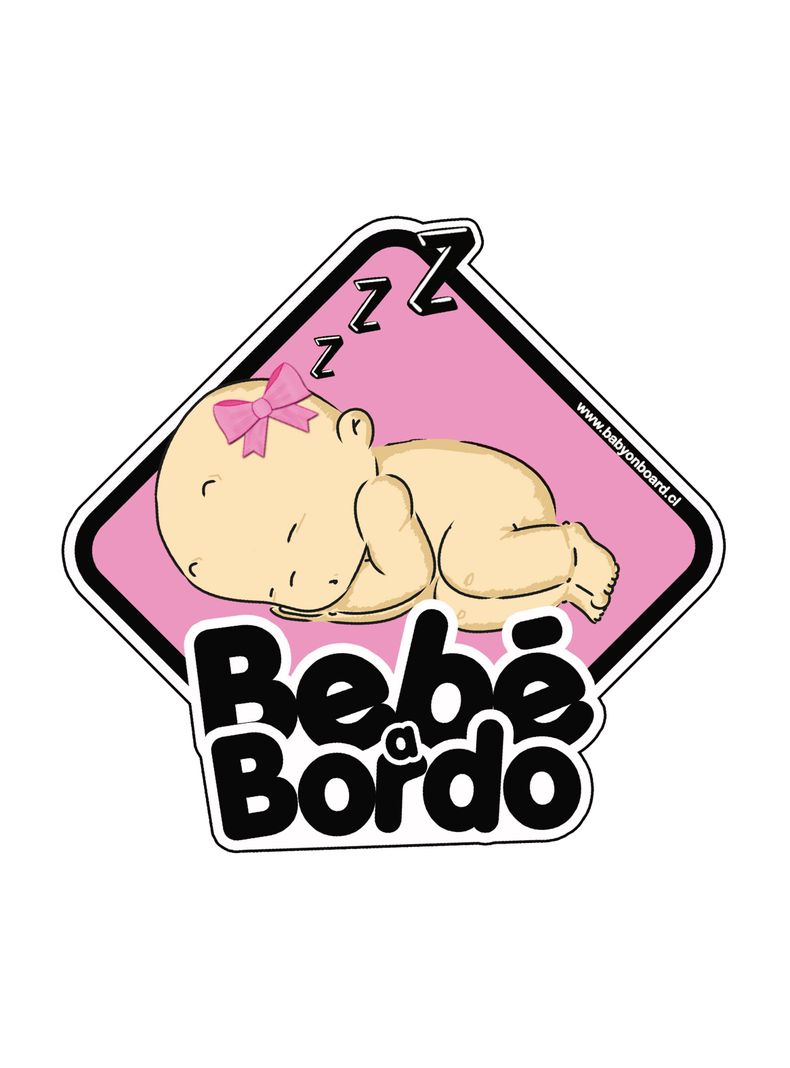 Bebé a Bordo Reflectante Niña Durmiendo-0