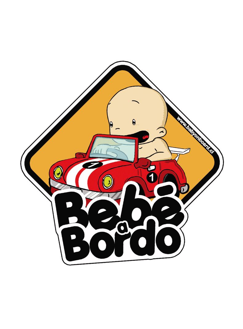 Bebe a Bordo Reflectante Niño Auto-0