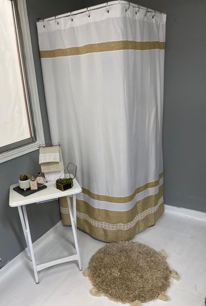 Cortina De Baño Lino Yute-0