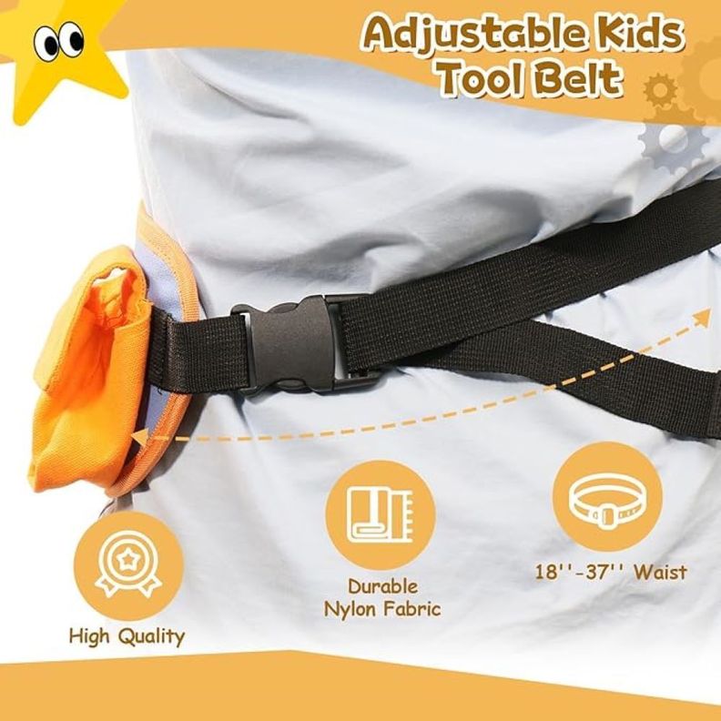 Set Cinturón De Herramientas De Madera Didáctico Para Niños Cod.10026-5