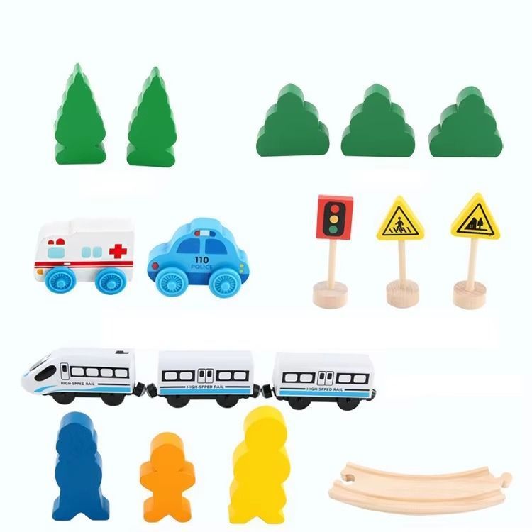 Pista Tren A Pilas Para Niños Con Rieles Y Accesorios Cod.10056-1