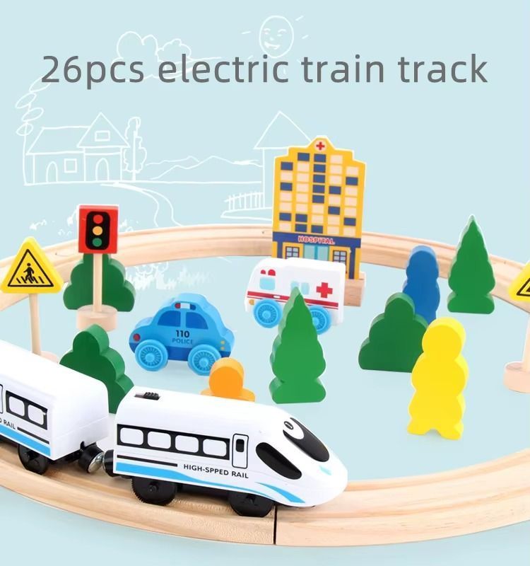 Pista Tren A Pilas Para Niños Con Rieles Y Accesorios Cod.10056-5