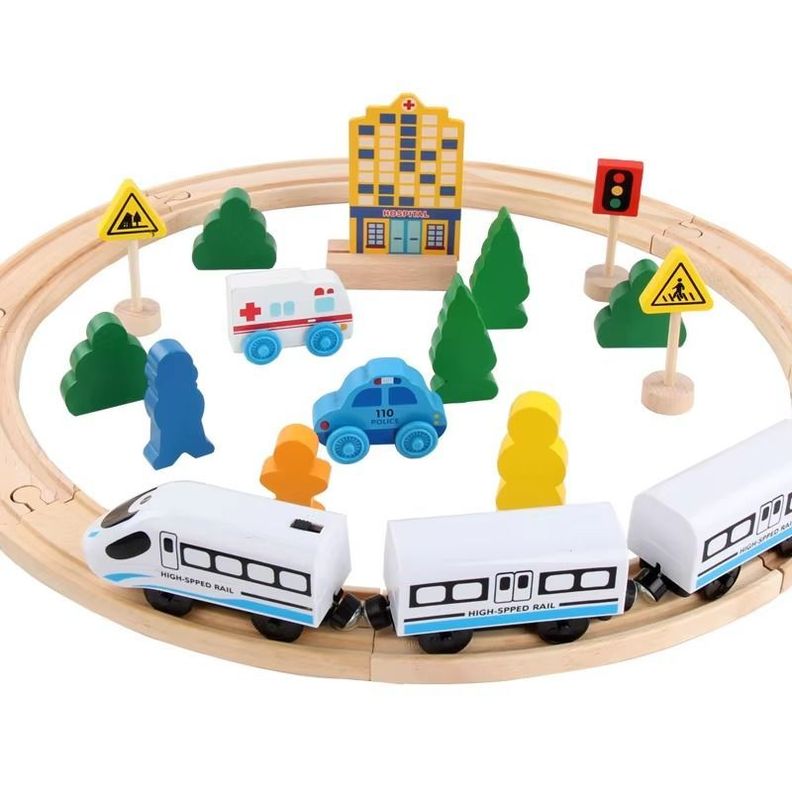 Pista Tren A Pilas Para Niños Con Rieles Y Accesorios Cod.10056-6