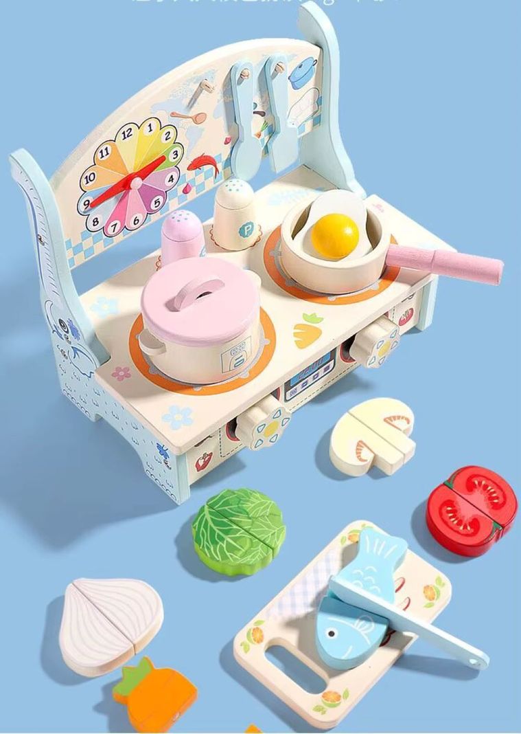 Juguete De Madera Cebra Cocina Para Niñas Niños Cod10008-6