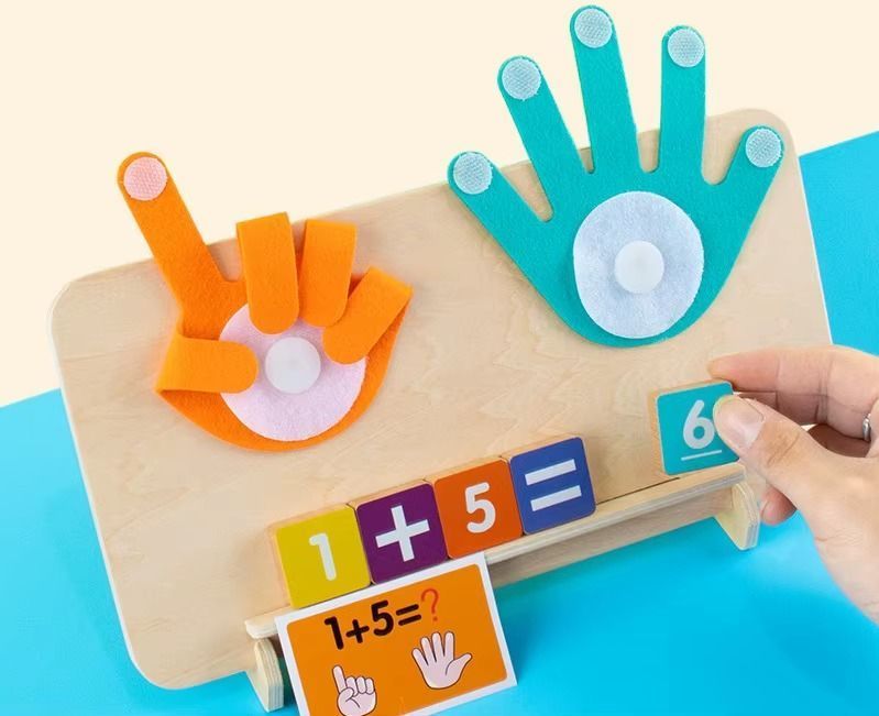 Juego Didáctico Sumar Y Restar Con Dedos Niños Montessori Cod.10052-2
