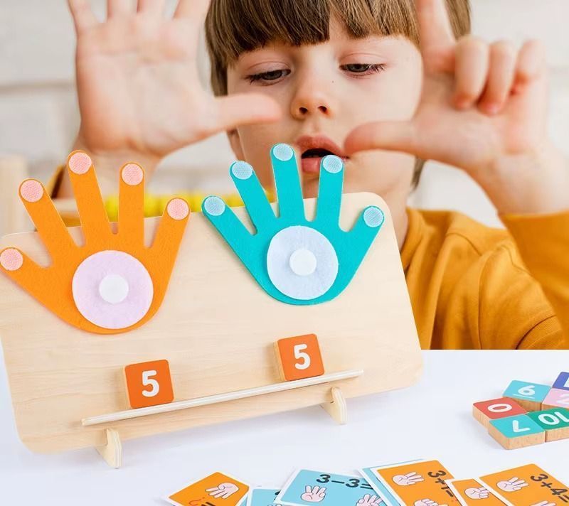 Juego Didáctico Sumar Y Restar Con Dedos Niños Montessori Cod.10052-3