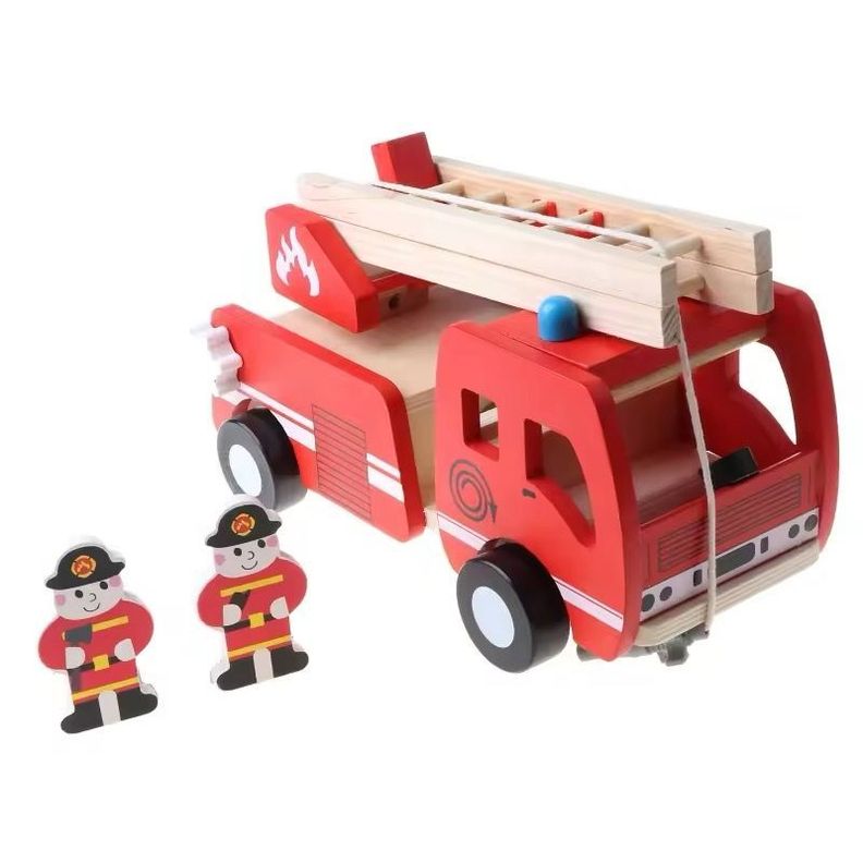 Camión De Bomberos En Madera rojo Fisher Cod 10003-1