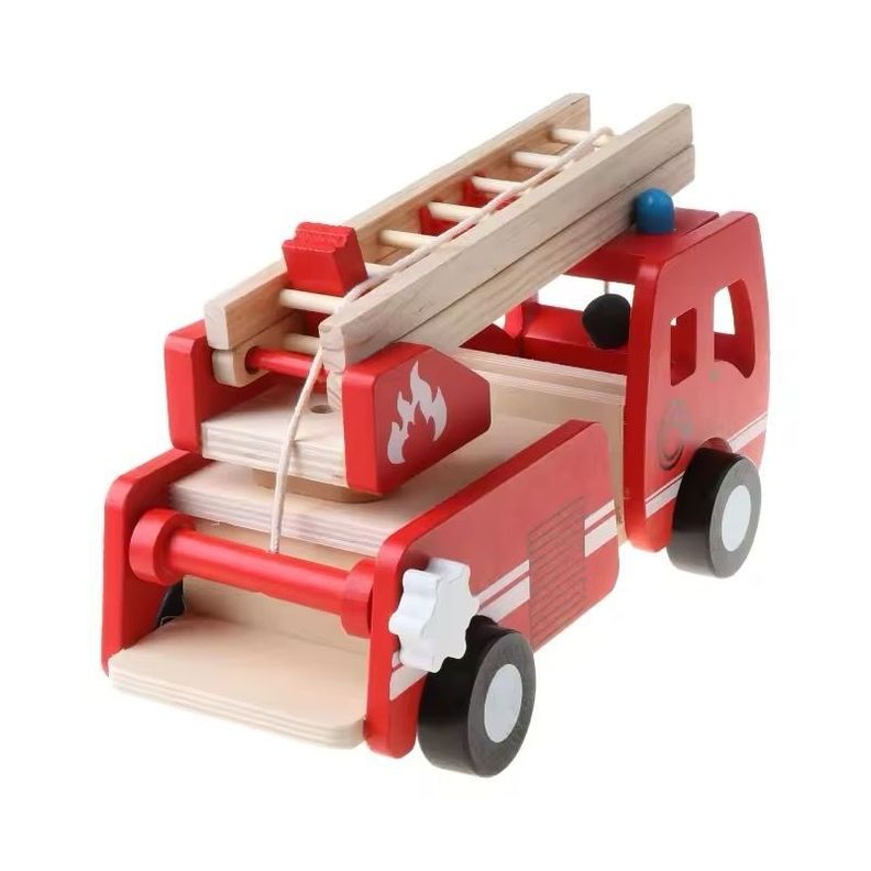 Camión De Bomberos En Madera rojo Fisher Cod 10003-3