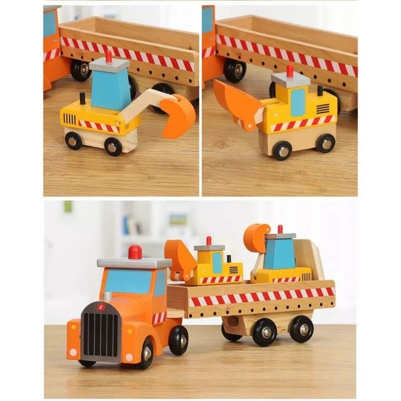 Set Camión De Construcción En Madera Hot WELLA Cod10001-5