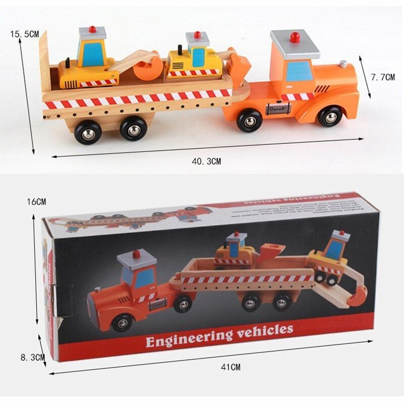 Set Camión De Construcción En Madera Hot WELLA Cod10001-6