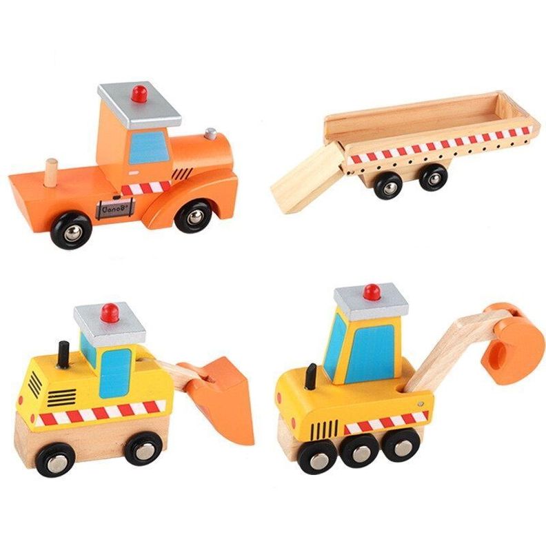 Set Camión De Construcción En Madera Hot WELLA Cod10001-2