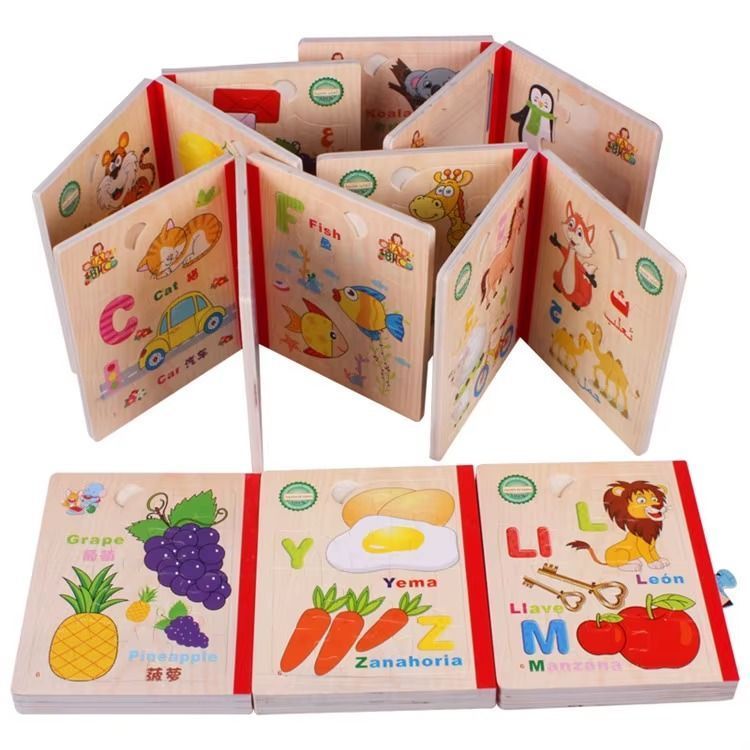Libros Didácticos Rompecabezas De Madera Pack 2 Abecedario Cod.10036-0