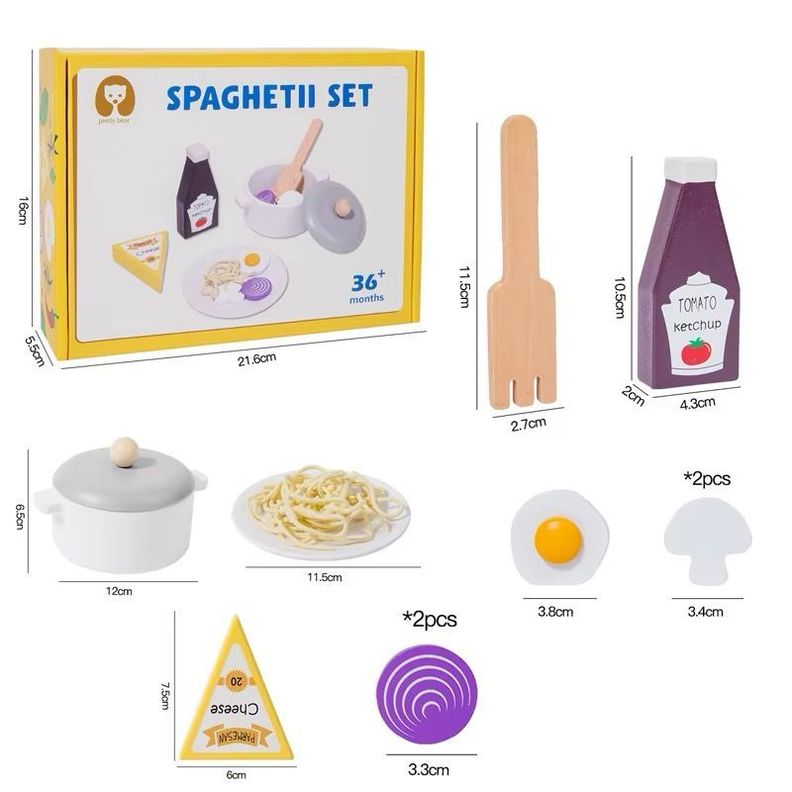 Juguete Cocina De Pasta Para Niños Espaguetti  Montessori Cod.10049-2