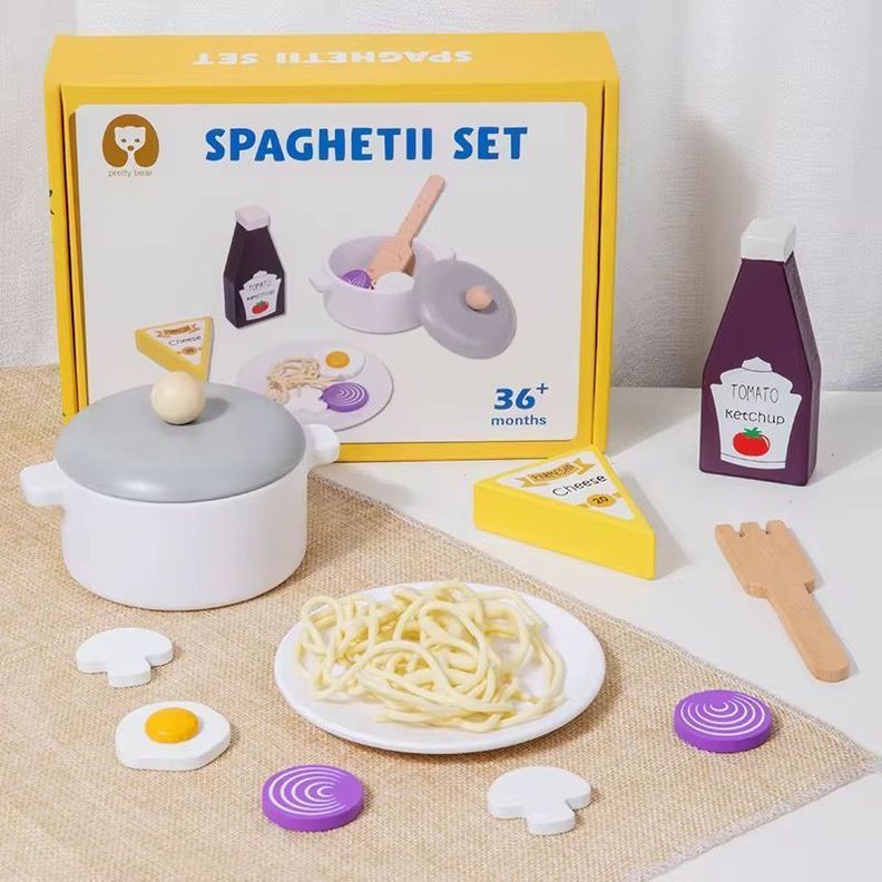 Juguete Cocina De Pasta Para Niños Espaguetti  Montessori Cod.10049-1