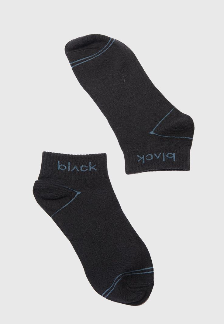 Short Socks Line Stretch Blue Black Bubba-1