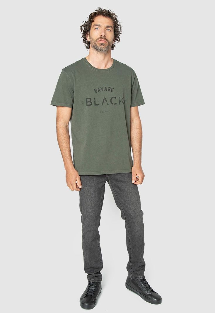 Tee Iconic Dark Green Black Bubba-2
