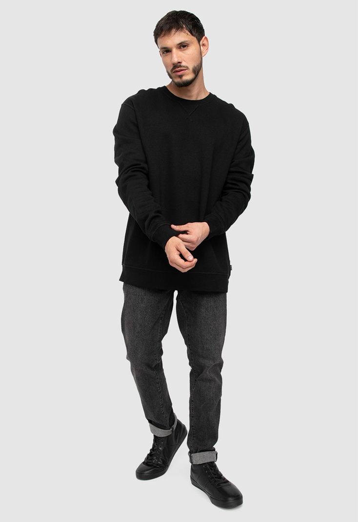 Crewneck Velvet  Black Bubba-2