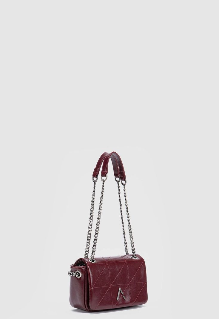 Cartera Claire Burgundy Mini Black Bubba-2