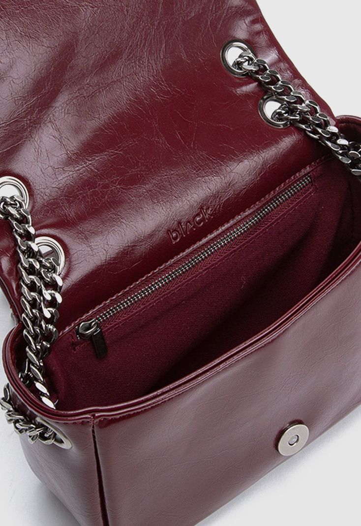 Cartera Claire Burgundy Mini Black Bubba-5