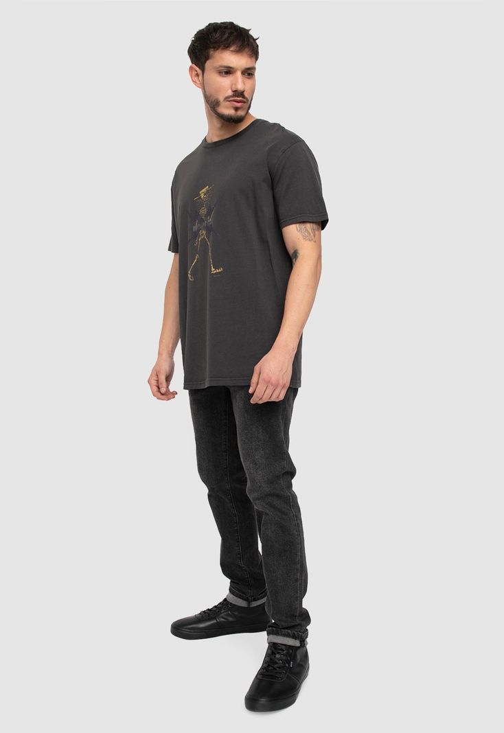 Cotton Tee Don'T Look Back Black  Black Bubba-4