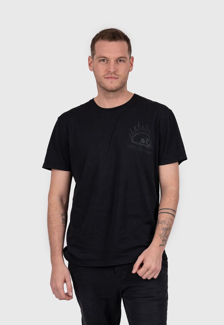 Cotton Tee Skull Swamp Black Bubba-0