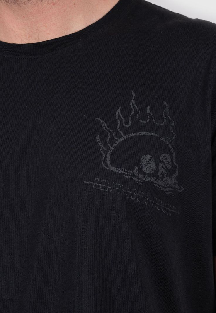 Cotton Tee Skull Swamp Black Bubba-1