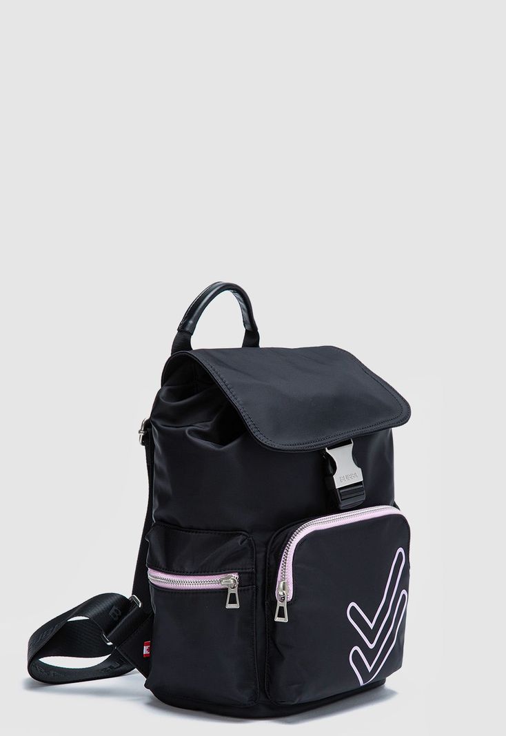 Mochila Charlotte Doble Check Black Bubba Essentials-1