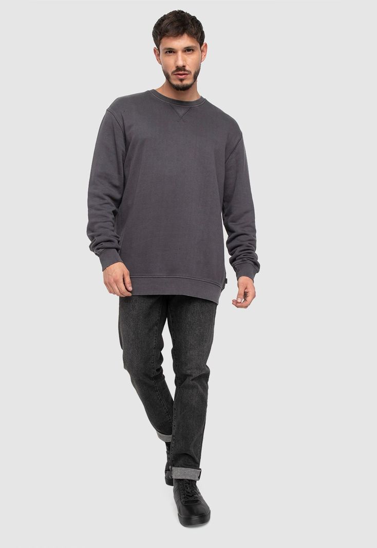 Crewneck Iron Grey  Black Bubba-4