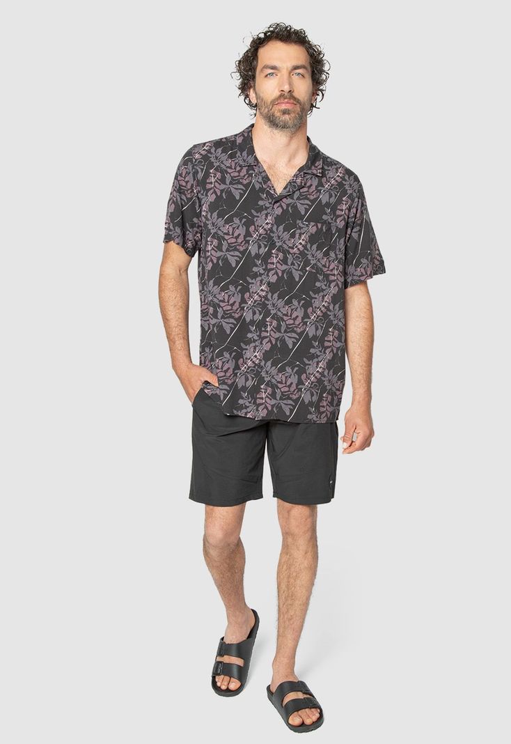 Shirt Viscose Savage Black Black Bubba-2