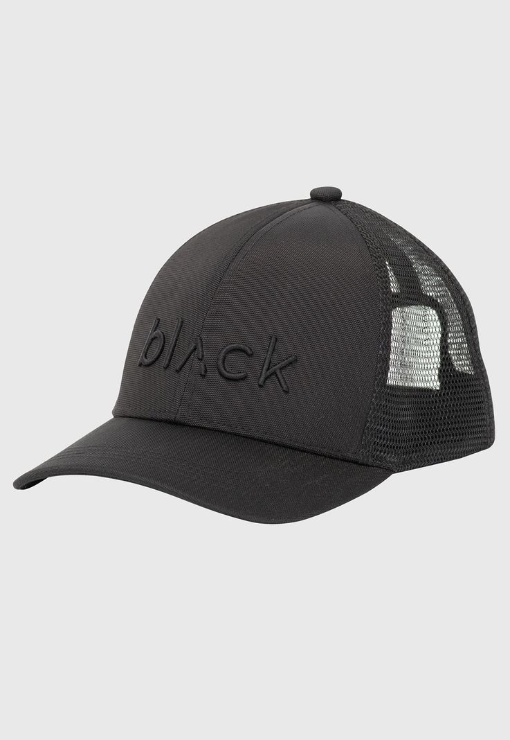 Jockey Trucker Flat Cap Black Black Bubba-1