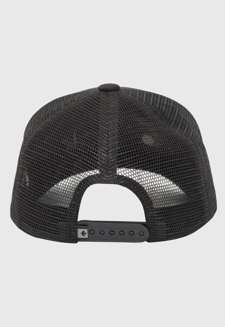 Jockey Trucker Flat Cap Black Black Bubba-2